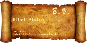 Bibel Vivien névjegykártya